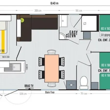 Kemp Mobil-home Prestige Avec Terrasse, 3 Chambres, 6 Couchages - Api-1-52-645 Soustons